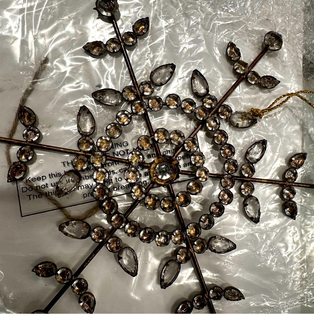 Balsam Hill Bronze Snowflake Antique Ornaments